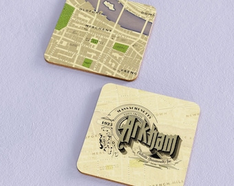Arkham Inspired Coasters (set of 2)