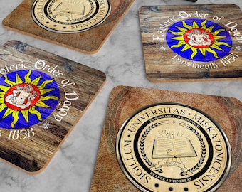 HP Lovecraft Cthulhu Inspired Coasters (set of 4)