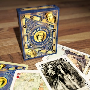 Carte da gioco illustrate "Le signore della letteratura", Bronte, Austen, Eliot