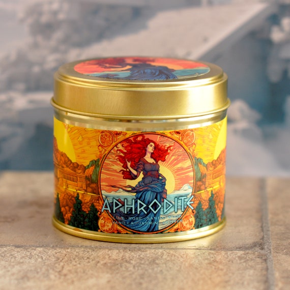 Aphrodite, Greek Goddess, Scented Candle, 8oz, 220ml handmade Soy Wax Candle