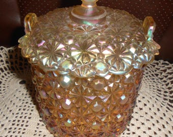 Plato de dulces de cristal para carnaval de Fenton Daisy & Button