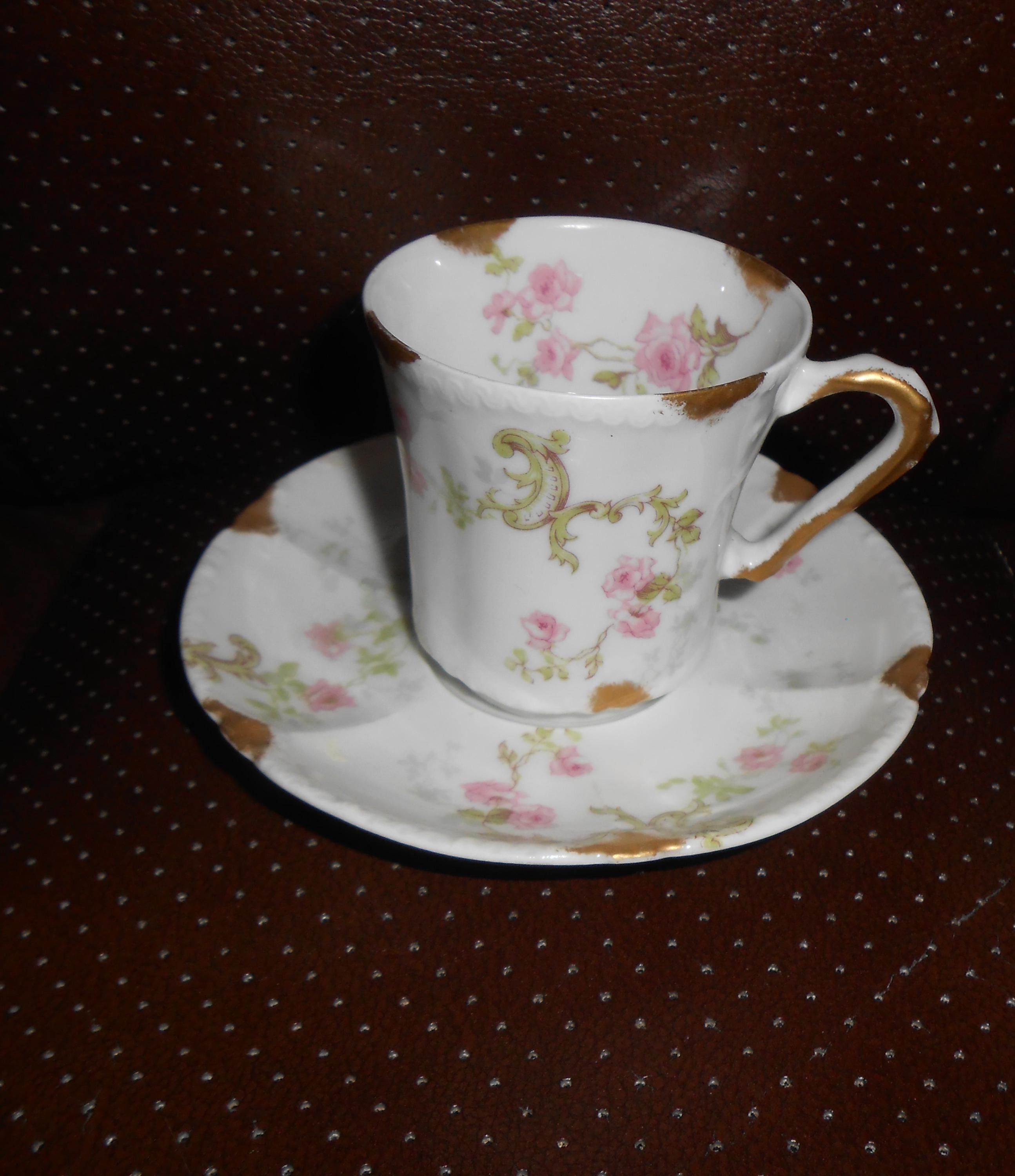 Elegant Limoges Porcelain Demitasse Set