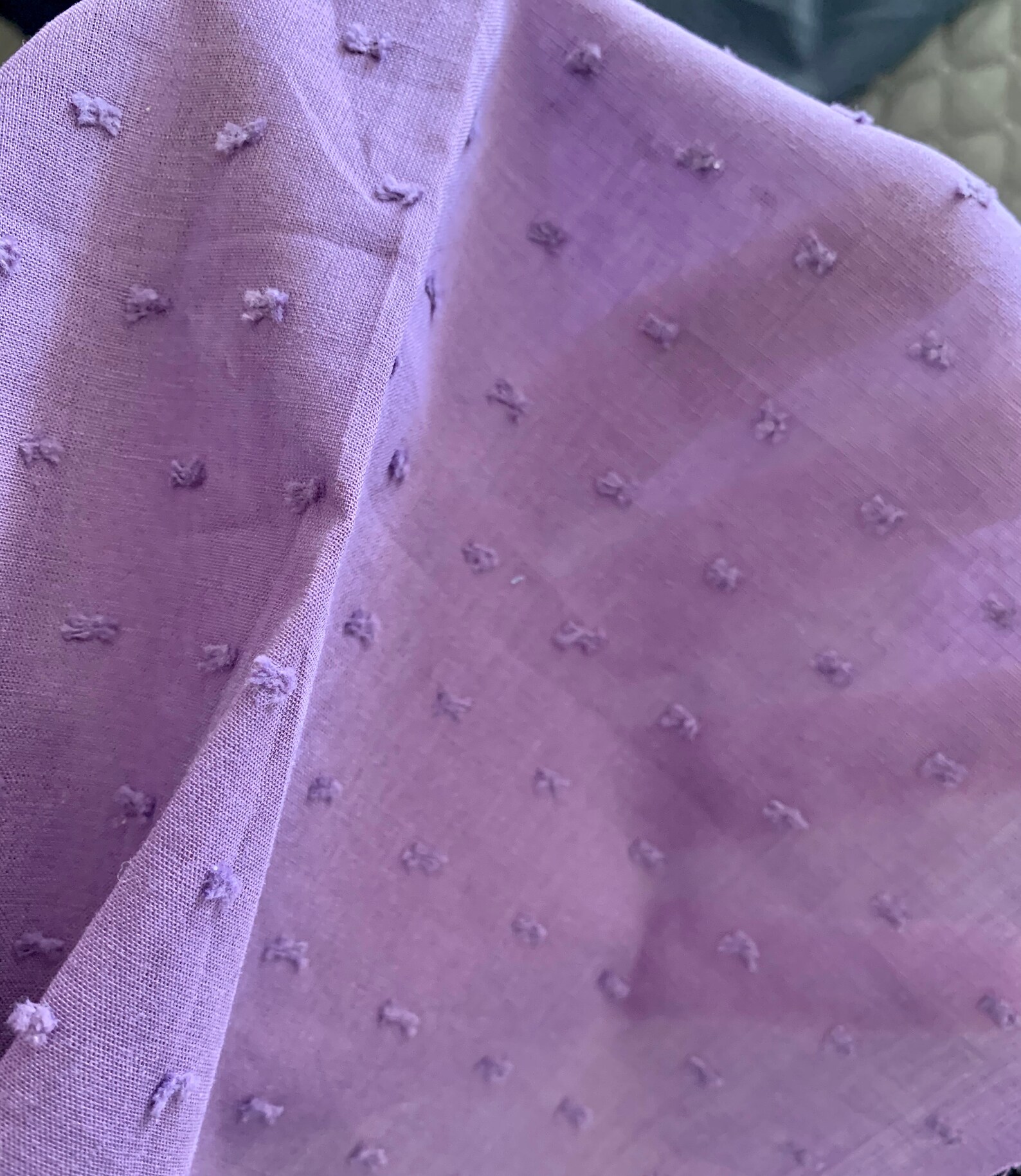 Swiss Dot Fabric With Raised Dots Purple 100 Cotton 56 Etsy