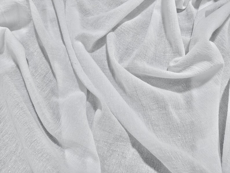 WHITE BUBBLE GAUZE Crinkled 100 Cotton Fabric 48 Wide Etsy
