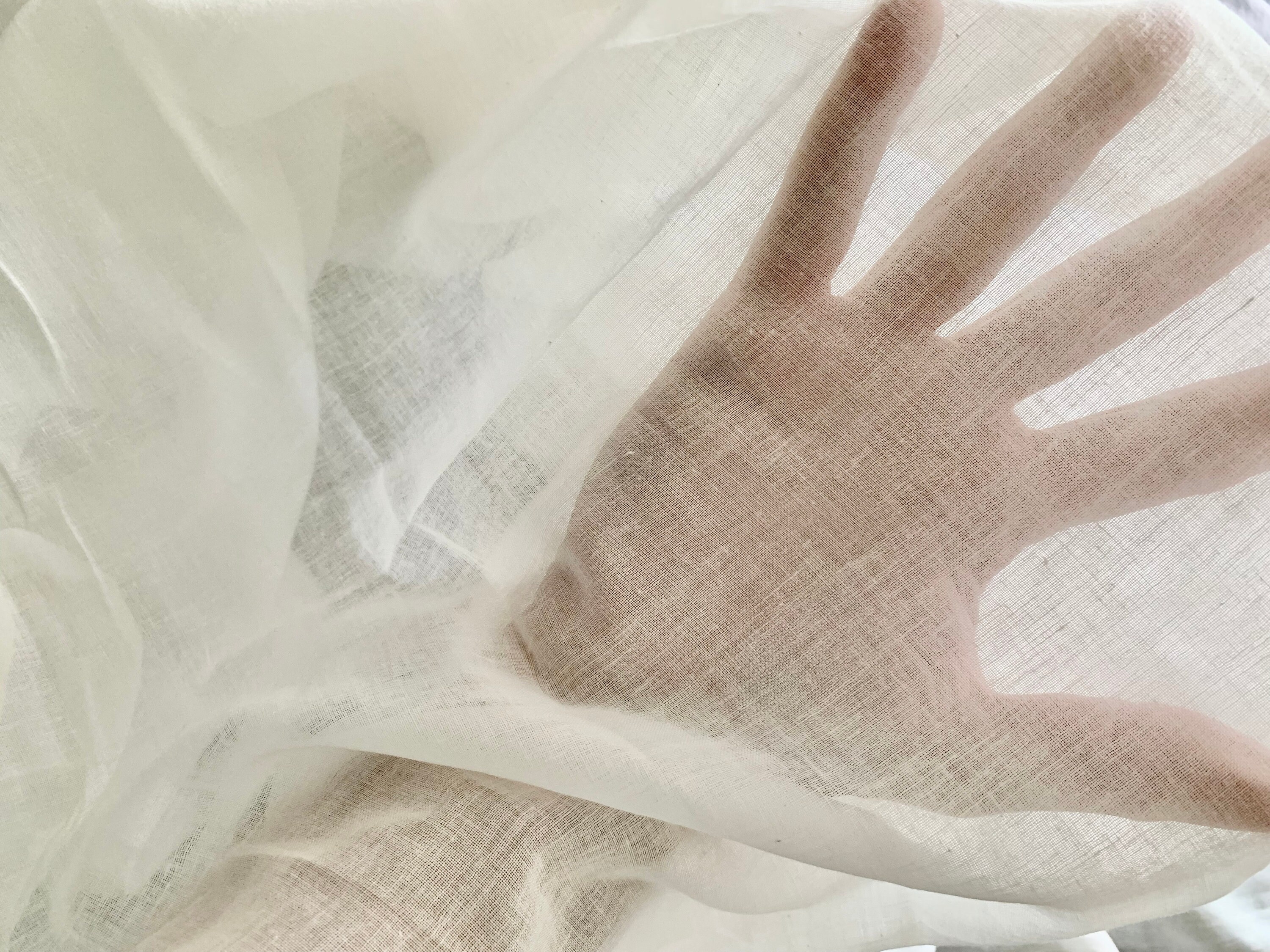 Ivory 100% Cotton Voile Sheer Apparel Fabric 55" Wide Fabric By …