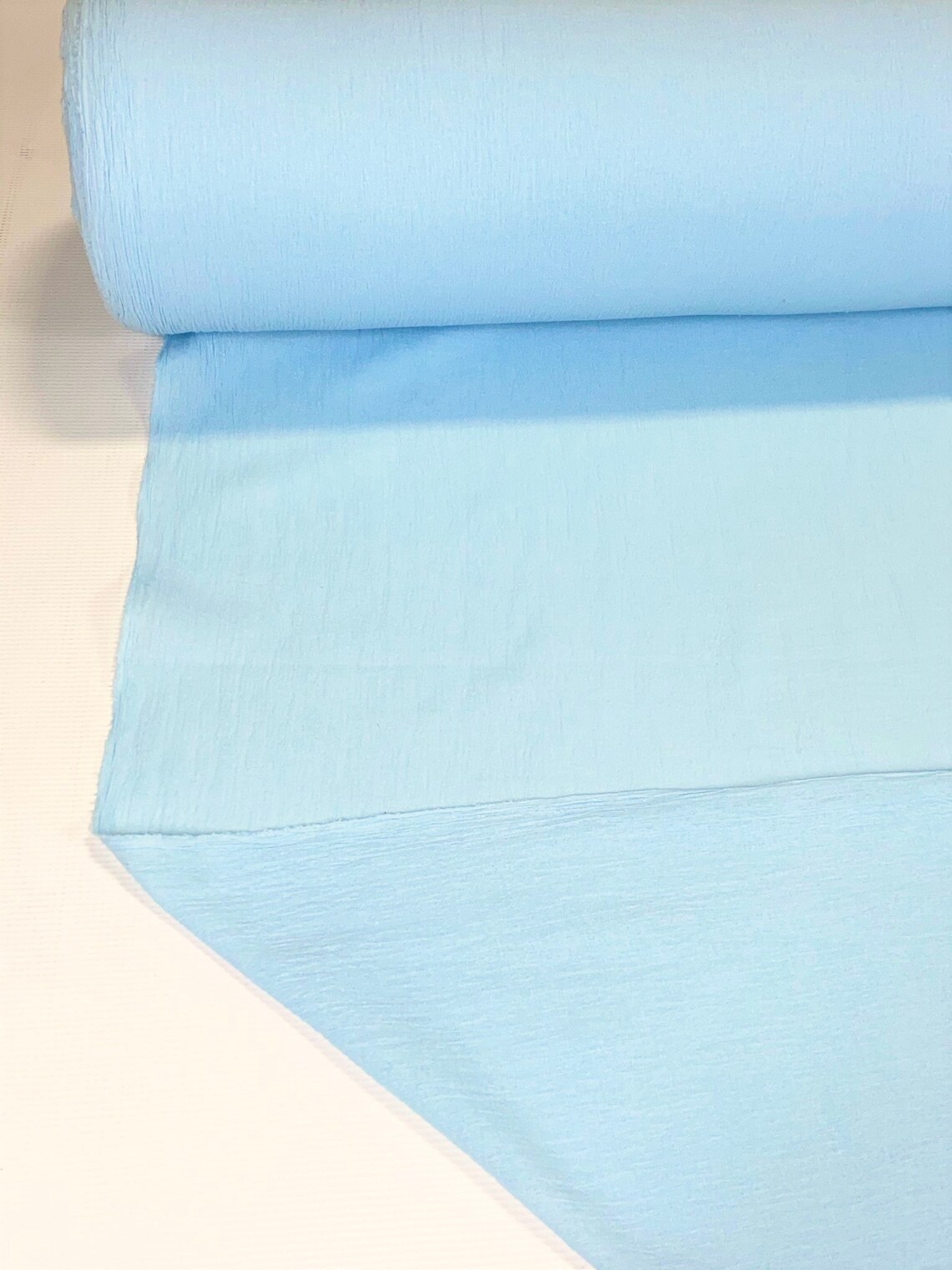 BABY BLUE Bubble Gauze Crinkled 100 Cotton Fabric 48 Etsy