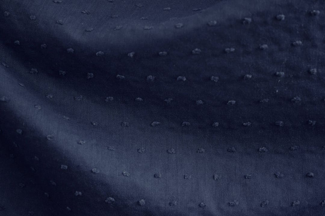 Swiss Dot Fabric With Raised Dots Solid Dark Navy 100 Cotton Etsy