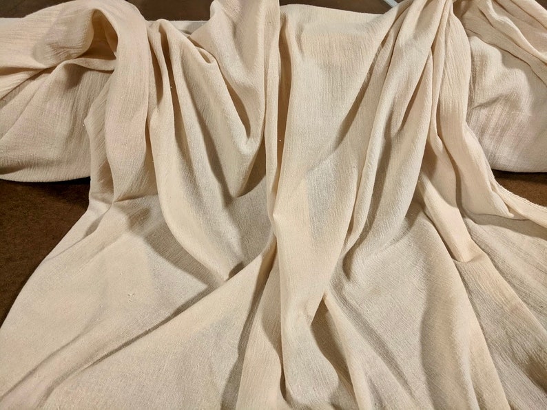 TAN Crinkled Bubble Gauze Fabric 100 Cotton 48 Wide Etsy