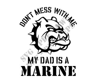 Marine Dad Svg Etsy
