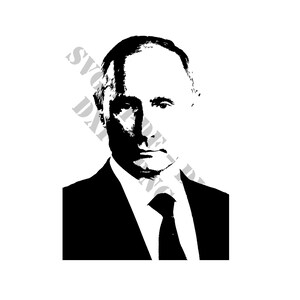 Download Free Stencil Vladimir Putin President Russia Svg Eps Dwg Dxf Png Etsy for Cricut Explore, Silhouette and other cutting machines.
