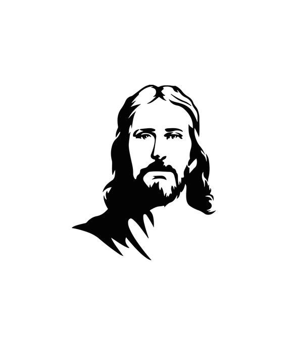 Drawing Jesus Face Of Christ Vector Graphics 6 Digital Files Etsy