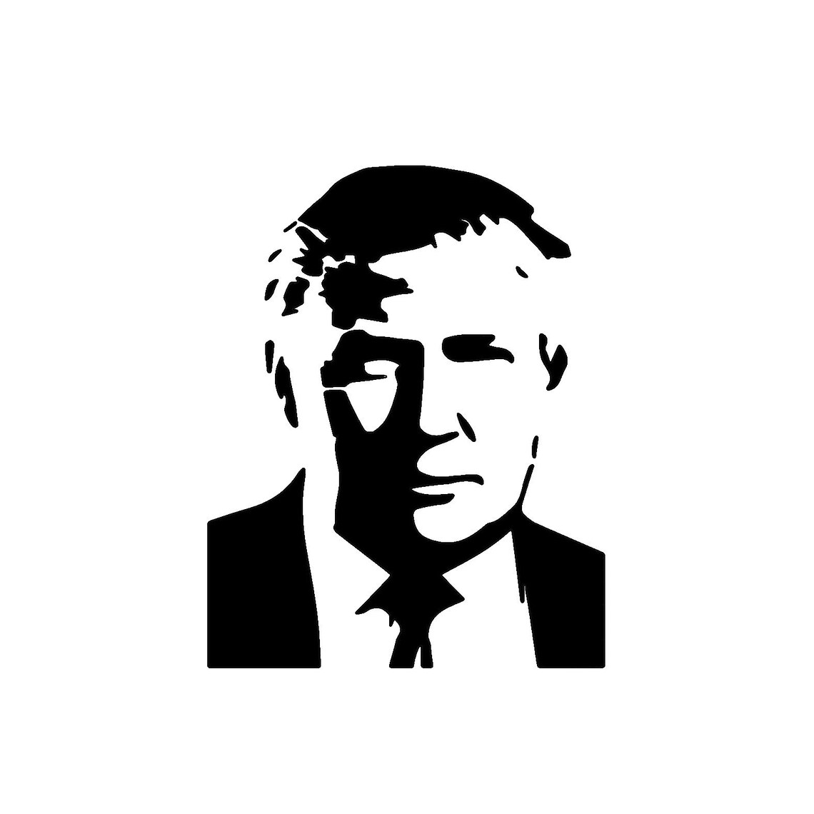 Stencil Donald Trump President United States Svg Eps Dwg Dxf | Etsy