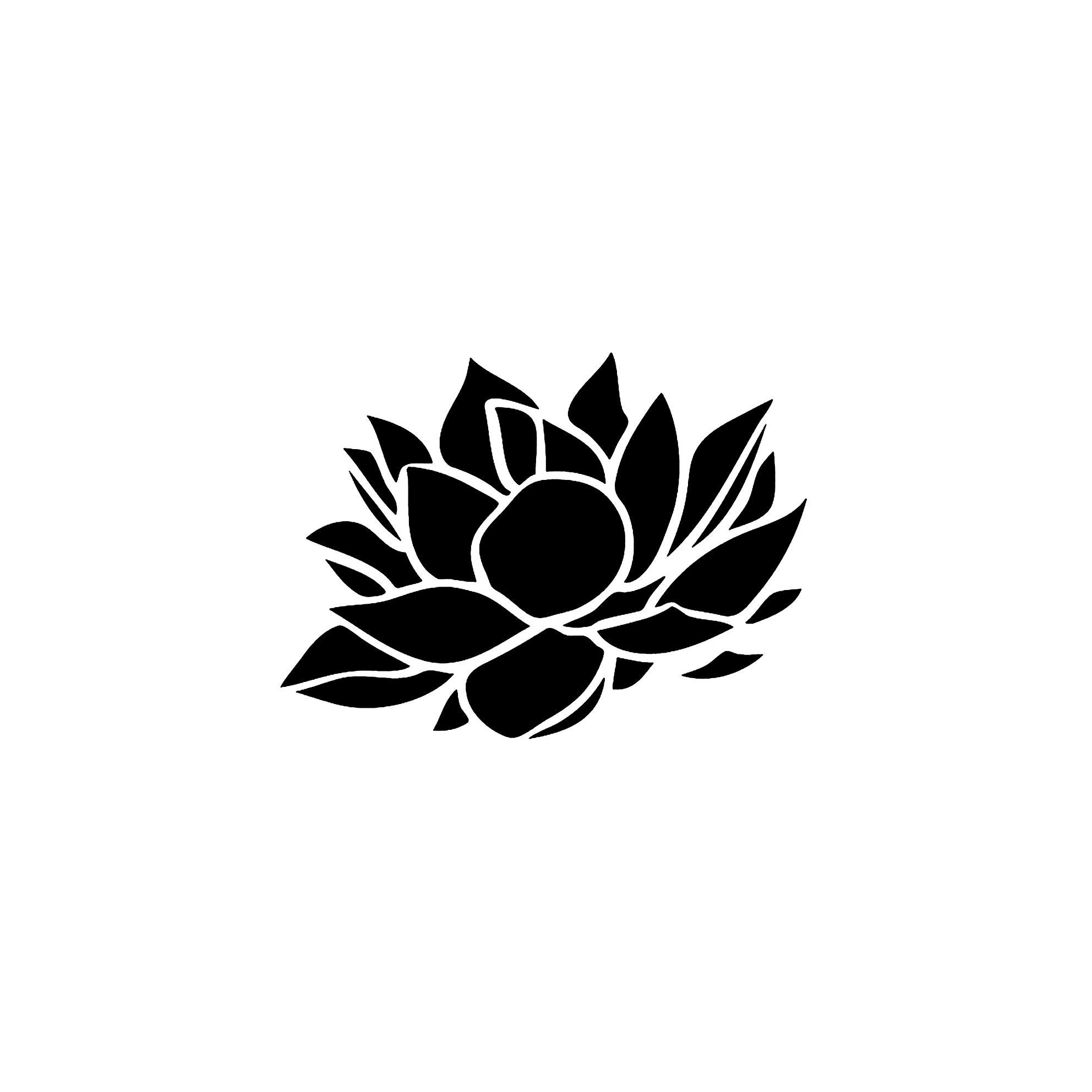 Download Stencil Floral Lotus Flower stencil Decoration 5 sizes Svg ...