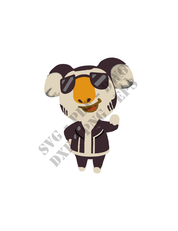 Animal Crossing New Horizons Eugene Vector Drawing Svg Png Pdf Etsy