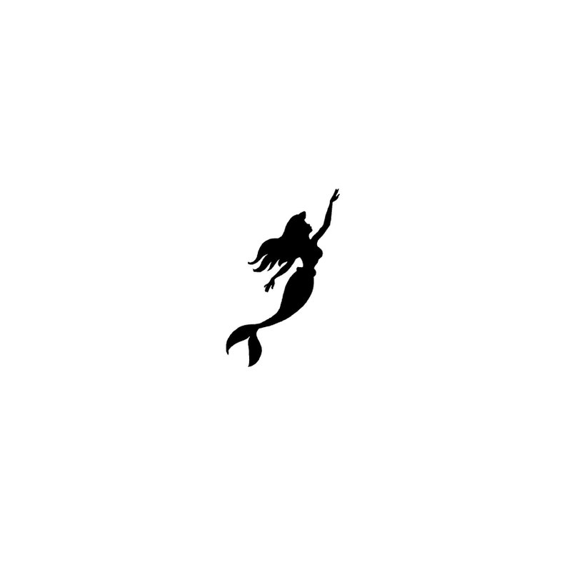Disney the little Mermaid cartoons stencil profile 5 formats stencils digital svg dwg dxf png pdf Silhouette cut cutting files sewing sing