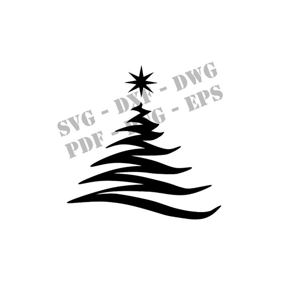 christmas tree stencil 2018 diy christmas decoration 5 formats svg pdf png dwg dxf digital plotter file cut silhouette cameo christmas tree stencil