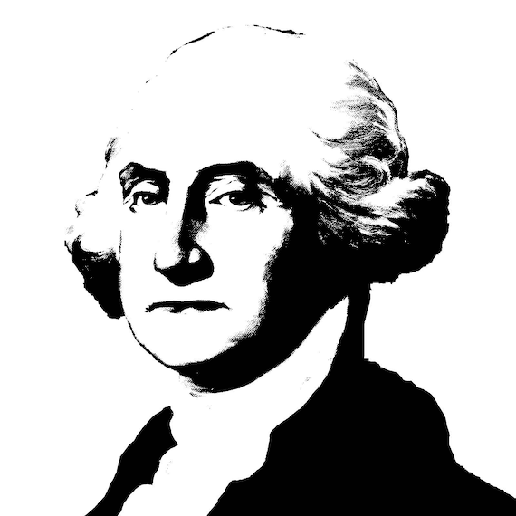 Stencil George Washington First President United States Svg | Etsy