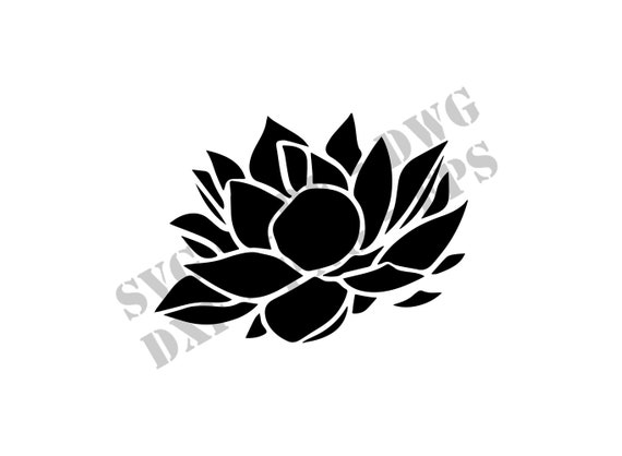 Lotus Flower Svg Lotus Svg Vector Art Svg Png Pdf Eps Dxf Etsy