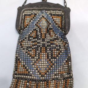 Antique Whiting And Davis Mesh Evening Bag 1920&#39;s Good Condition Read Descriptio