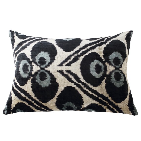 16x24 Inch Silk Velvet Ikat Pillow Cover Etsy