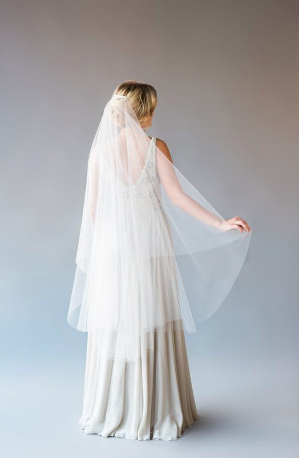 Cathedral Veil Single Tier Wedding Veil Bridal Veil Long Etsy