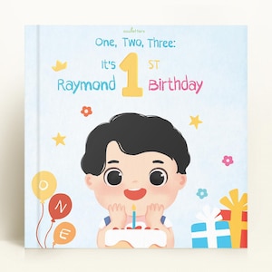 Baby&#39;s 1st Birthday Gift, 1st Birthday Gift for BOYS, First Birthday Personalized Book, Kid&#39;s Birthday Book, Personalized Birthday Gift