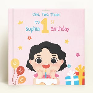Baby&#39;s 1st Birthday, 1st Birthday Gift for baby GIRLS, First Birthday Personalized Book, Baby&#39;s Birthday Book, Personalized Birthday Gift