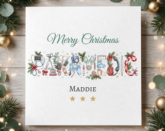 Custom Paramedic Christmas Card, Personalised Paramedic Christmas Card, Christmas Card for Paramedic, Paramedic Xmas Gift, Emergency Worker