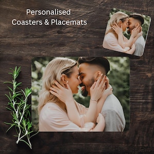 Design Your Own Custom Placemats Great Gift for Weddings, Christmas & More, Personalised Photo Place mats, Engagement, Anniversary, Coaster