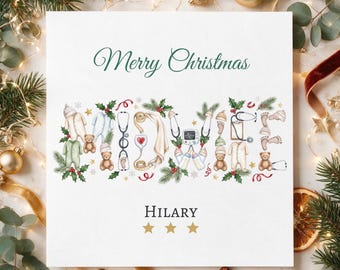 Midwife Christmas Card, Personalised Midwife Christmas Card, Christmas Card for Midwife, Midwife Xmas Gift, Midwife Gift
