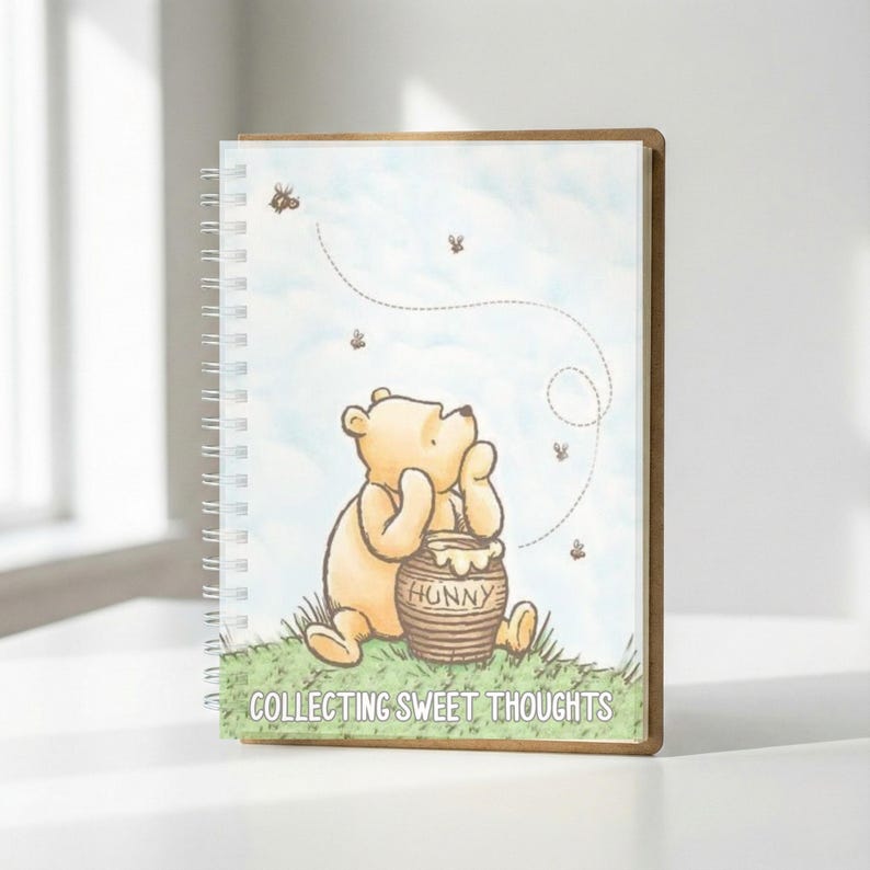Classic Winnie the Pooh A5 Lined Notebook Gift | Winnie Style Notebook ...
