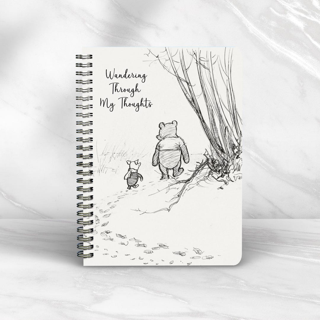 Classic Winnie the Pooh A5 Spiral Bound Lined Notebook | Cute Bear ...