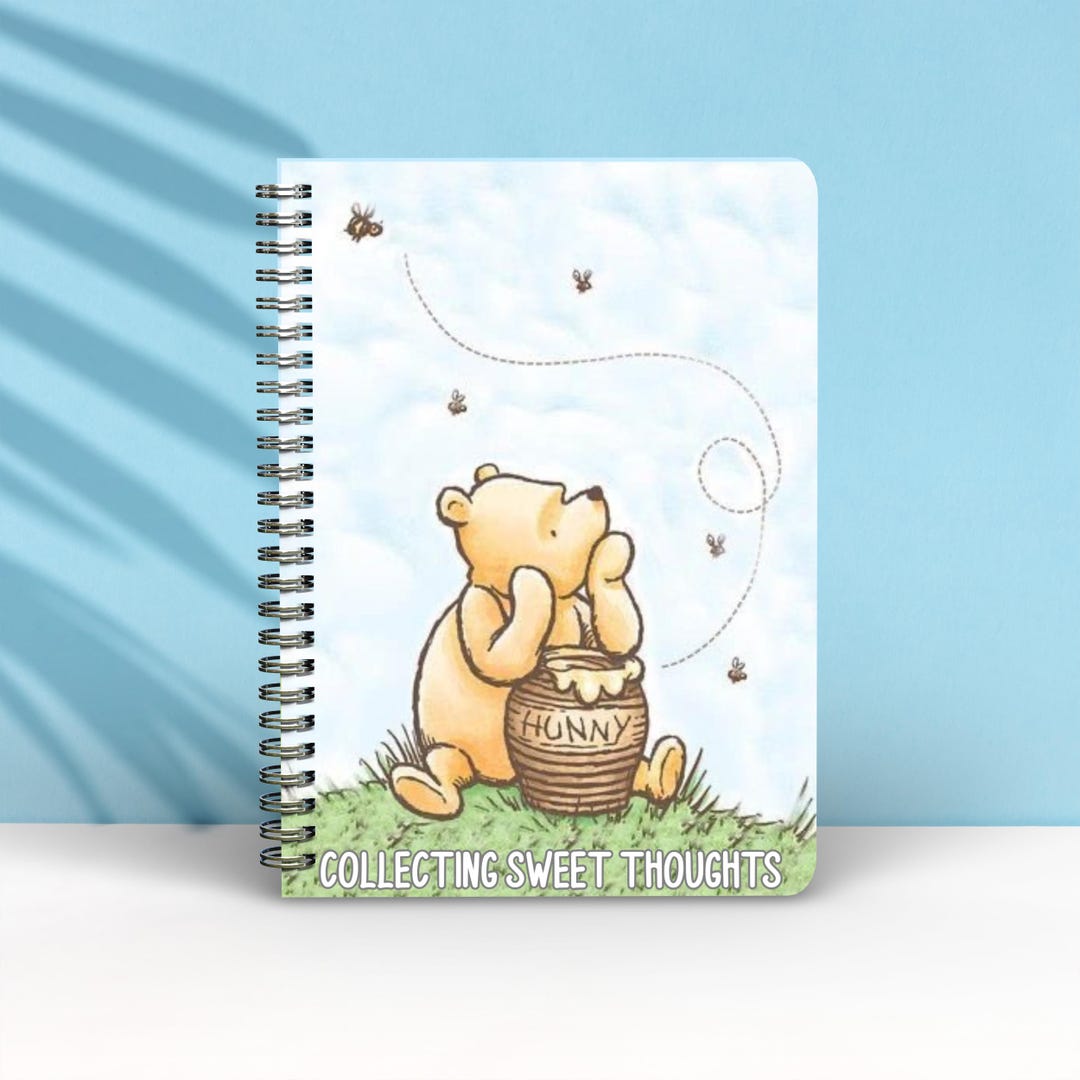 Classic Winnie the Pooh A5 Lined Notebook Gift | Winnie Style Notebook ...