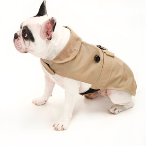 French bulldog waterproof trench, french bulldog rain coat, french bulldog clothes, french bulldog shop, hand made