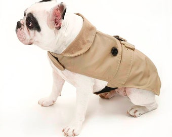 French bulldog waterproof trench, french bulldog rain coat, french bulldog clothes, french bulldog shop, hand made