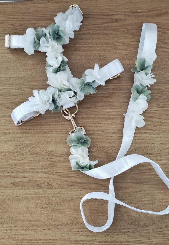 Dog Flowers Harness Wedding Dog Harness Custom Dog Harness Etsy