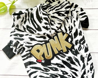 French bulldog zebra print summer sweatshirt