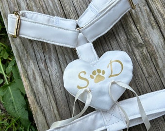 Dog flowers harness, wedding dog harness, custom dog harness, luxury dog harness,