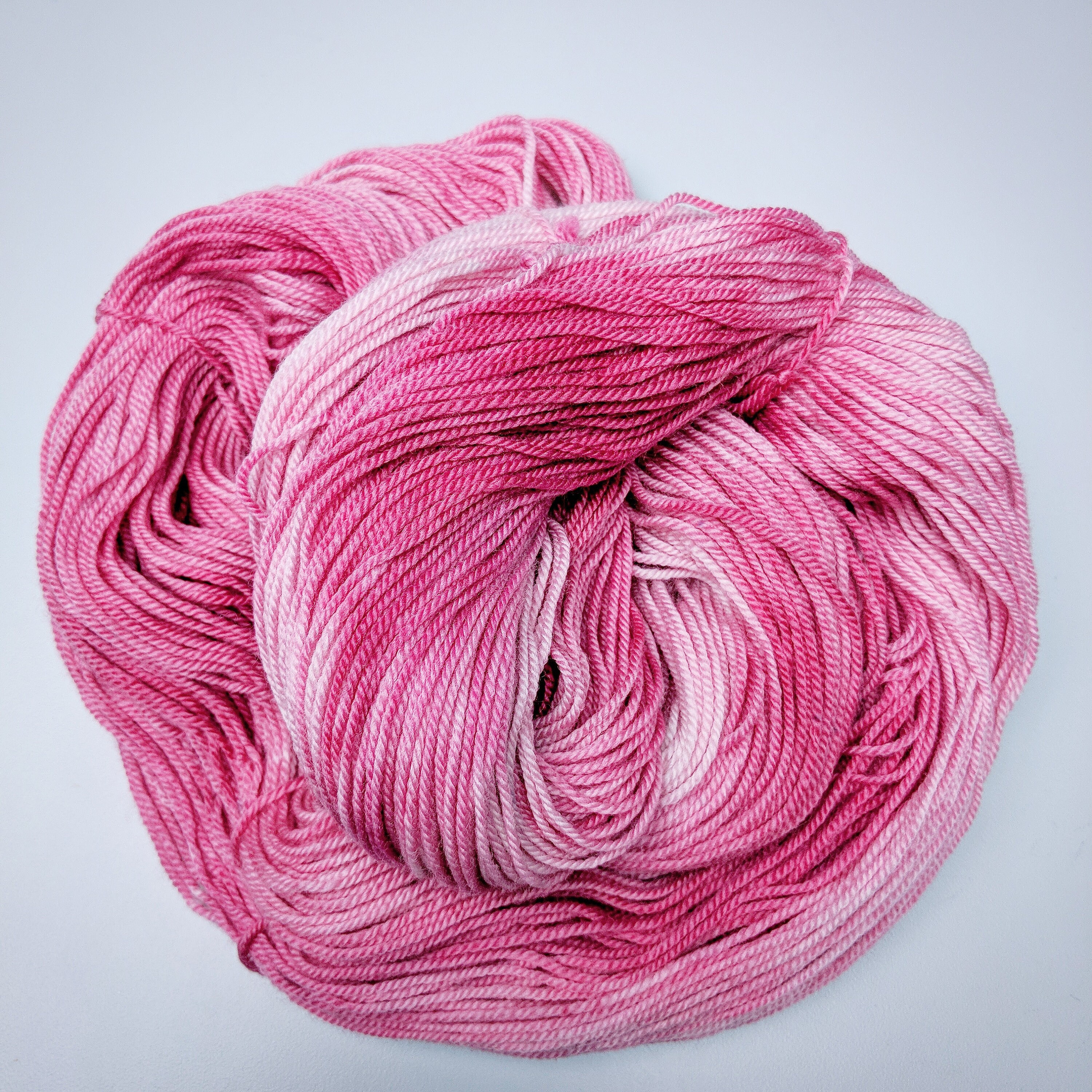 Briar Rose Hand Dyed Yarn Pink Tonal Yarn Fingering Etsy