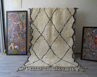 beni ourain authentic rug 100%  Moroccan  feet berber rug