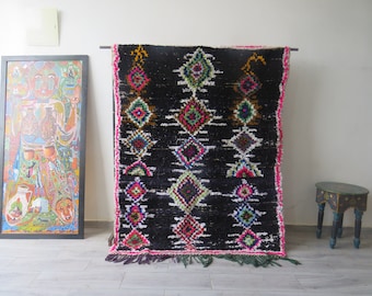 boucherouite rug authentic vintage moroccan berber