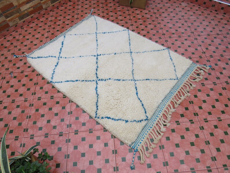 Area Rug Wool Handmade berber beni ourain carpet Berber Hallway Runner