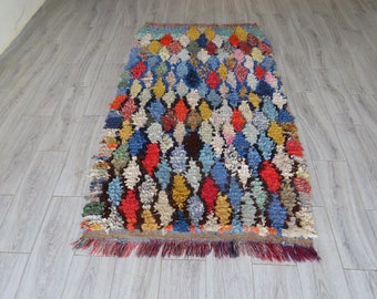 boucherouite rug authentic vintage rug moroccan berber