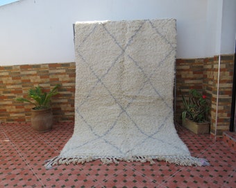 tappeto beni ourain grigio 100% LANA marocchina berbera