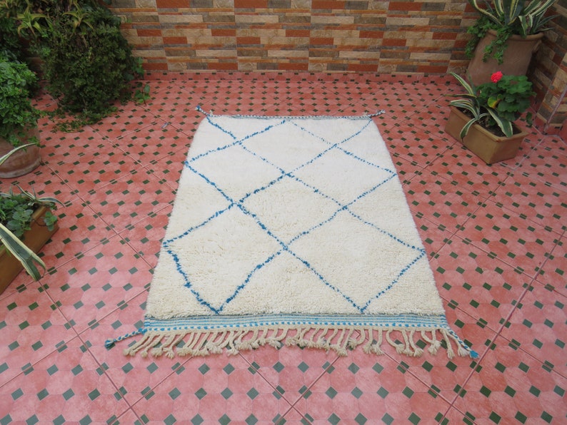 Area Rug Wool Handmade berber beni ourain carpet Berber Hallway Runner