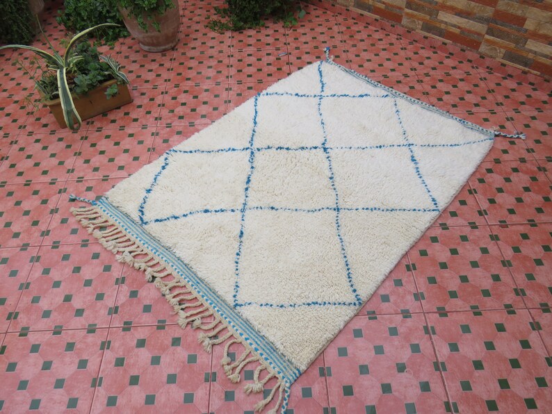 Area Rug Wool Handmade berber beni ourain carpet Berber Hallway Runner