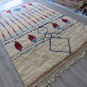 Beni Ourain Handmade Authentic Vintage 100% WOOL Moroccan Berber - Etsy
