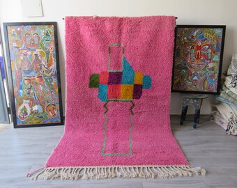 pink azilal rug authentic handmade rug moroccan berber