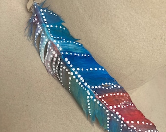 Painted Feather: Sunset Tones, White Accents