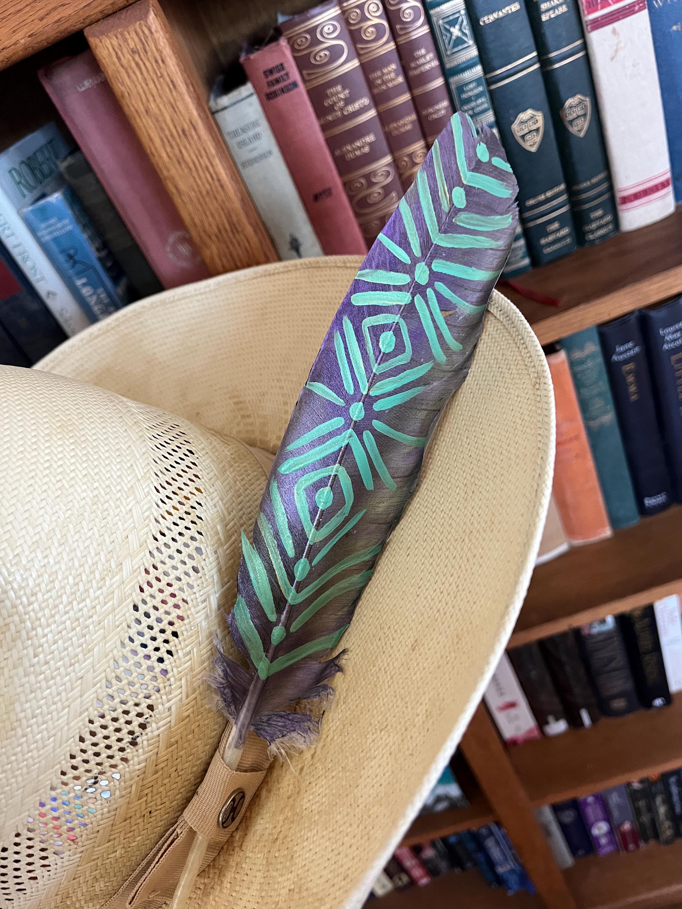 Hand Painted Southwest Feather - Etsy display picture 1
